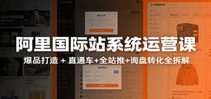 阿里国际站运营实战课:从店铺布局到TOP10旺铺,数据化运营,推广全攻略-KJ分享