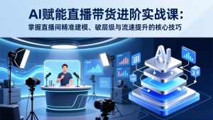 AI赋能直播带货进阶实战课：掌握直播间精准建模、破层级与流速提升的核心技巧-KJ分享