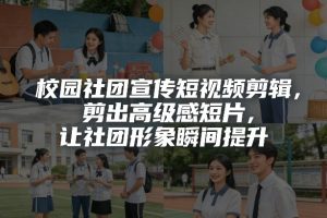 校园社团宣传短视频剪辑，剪出高级感短片，让社团形象瞬间提升-KJ分享