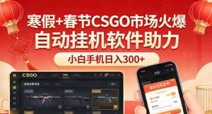 寒假+春节CSGO市场火爆,配合游戏自动挂机软件,小白只用一台手机也可日入300+-KJ分享