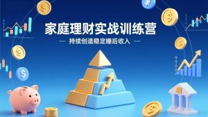家庭理财实战训练营：从0到1建体系，三阶进阶层层递进，助你持续创造稳定睡后收入-KJ分享