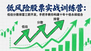 低风险股票实战训练营：低估分散排雷三箭齐发，手把手教你构建十年十倍永续组合-KJ分享