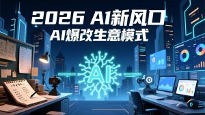 2026年AI创富新风口,用人工智能爆改你的生意模式,从短视频到直播全面降本增效抢占先机-KJ分享
