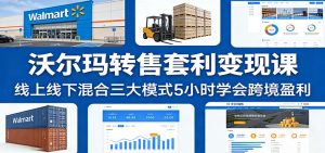 沃尔玛转售套利变现课：线上线下混合三大模式5小时学会跨境盈利-KJ分享