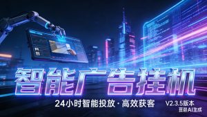 AI 广告云挂机 · 全域流量变现平台-KJ分享