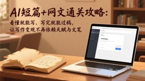 AI短篇+网文通关攻略:看懂就能写、写完就能过稿,让写作变现不再依赖天赋与文笔-KJ分享