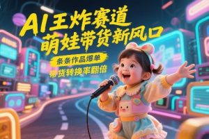 AI王炸赛道,萌娃带货新风口,条条作品爆单,带货转换率翻倍,核心逻辑拆解-KJ分享