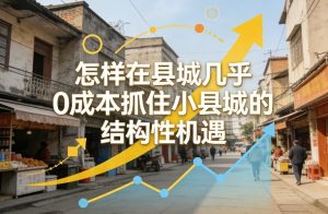 付费文章：怎样在县城几乎0成本抓住小县城的结构性机遇-KJ分享