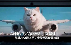 AI制作飞机猫特效，零基础AI快速上手，全程无需专业技能-KJ分享