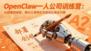 OpenClaw一人公司训练营：从部署到创收，将AI工具转化为自动化商业引擎-KJ分享
