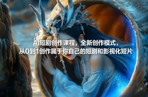 AI短剧创作课程,全新创作模式,从0到1创作属于你自己的短剧和影视化短片-KJ分享