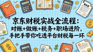 京东财税实战全流程:对账+做账+税务+职场进阶,手把手带你吃透平台财税每一环-KJ分享
