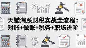 天猫淘系财税实战全流程：对账+做账+税务+职场进阶，手把手吃透平台财税每一环-KJ分享