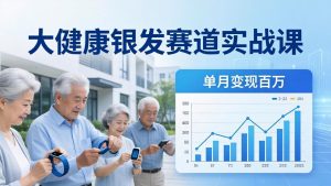 大健康银发赛道实战课:拆解视频号线索型 IP 单月变现百万逻辑,教你精准获客高效变现-KJ分享