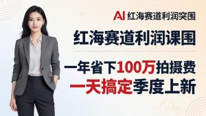 服装老板AI模特图课：一年省下100万拍摄费，一天搞定季度上新，红海赛道利润突围-KJ分享