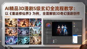 AI精品3D漫剧S级玄幻全流程教学:以《重返修仙界》为例,全面解锁3D奇幻漫剧创作-KJ分享