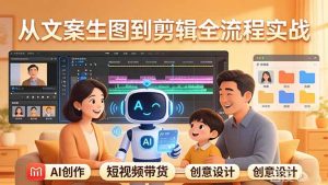 原创 AI 剧情短视频带货：AI+家庭剧情+带货广告，从文案生图到剪辑全流程实战-KJ分享