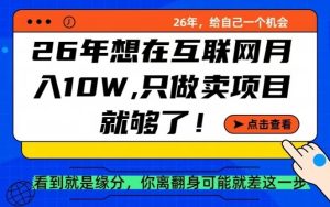 26年想在互联网月入10个W+,做知识付费,卖项目就足够了【揭秘】-KJ分享