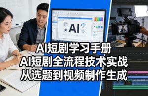 AI短剧学习手册，AI短剧全流程技术实战，从选题到视频制作生成-KJ分享