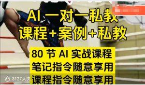 AI指令实战课，课程+案例，80节AI实战课程，笔记指令随意享用，课程指令随意享用(更新26年3月)-KJ分享