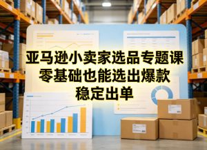 亚马逊小卖家选品专题课，零基础也能选出爆款，稳定出单-KJ分享