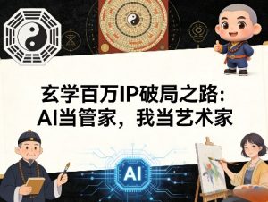 玄学百万IP破局之路:AI当管家,我当艺术家-KJ分享