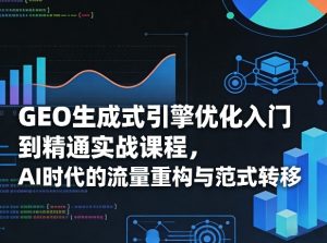 GEO生成式引擎优化入门到精通实战课程,AI时代的流量重构与范式转移-KJ分享
