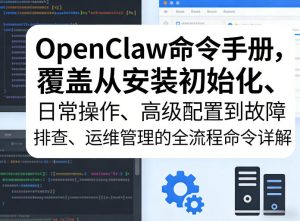 OpenClaw命令手册,覆盖从安装初始化、日常操作、高级配置到故障排查、运维管理的全流程命令详解-KJ分享