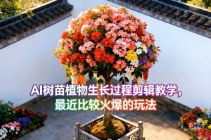 AI树苗植物生长过程剪辑教学，最近比较火爆的玩法-KJ分享