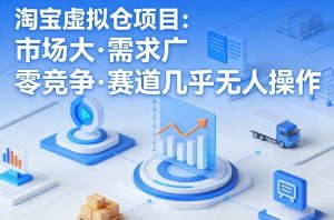 淘宝虚拟仓项目,市场大,需求广,零竞争,赛道几乎没人操作-KJ分享