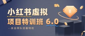 小红书虚拟项目特训课8.0,帮你从0到1打造稳定盈利的店铺,抓住流量红利(更新3月)-KJ分享