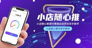 小店随心推微付费撬动自然流投手教学，小店随心推手把手教学(更新26年)-KJ分享