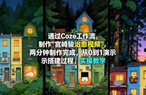 通过Coze工作流制作《宫崎骏治愈视频》，两分钟制作完成，从0到1演示搭建过程，实操教学-KJ分享