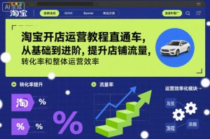 淘宝开店运营教程直通车,从基础到进阶,提升店铺流量,转化率和整体运营效率(更新26年3月24日)-KJ分享