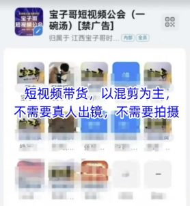 宝子哥头部团队短视频带货,以混剪为主,不需要真人出镜,不需要拍摄【更新26年3月】-KJ分享