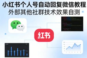 小红书个人号自动回复微信教程,外部其他社群技术,效果自测-KJ分享