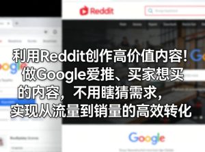 利用Reddit创作高价值内容!做Google爱推、买家想买的内容,不用瞎猜需求,实现从流量到销量的高效转化-KJ分享