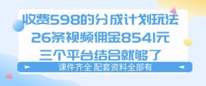 拆解外面收费1980的分成计划猫咪vlog玩法，三天佣金8541(仅供参考)-KJ分享