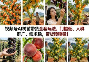 视频号AI树苗带货全套玩法,门槛低、人群广、需求稳,带货嘎嘎猛!(更新0401)-KJ分享