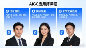 AIGC应用师课程,覆盖了AI技术的理论基础、实际应用、以及未来发展趋势-KJ分享