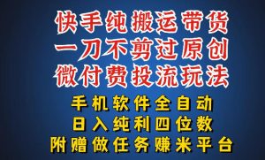 最新黑科技快手搬运带货方法，手机就能操作，轻松带你日入四位数【揭秘】-KJ分享