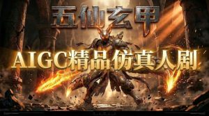 AIGC精品仿真人短剧教学,以五仙玄甲风为例展示保姆级实操教学-KJ分享