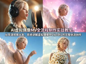 AI虚拟偶像MV全流程制作实战教学,从导演视角出发,系统讲解虚拟偶像MV从0到1的完整创作流程-KJ分享