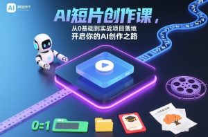 AI短片创作课，从0基础到实战项目落地，开启你的AI创作之路(更新0411)-KJ分享