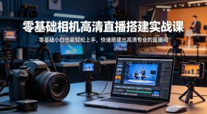 零基础相机高清直播间搭建实战课,小白也能轻松上手,快速搭建出高清专业的直播间-KJ分享