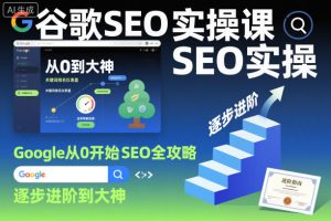 谷歌SEO实操课,Google从0开始SEO全攻略,逐步进阶到大神(更新26年)-KJ分享