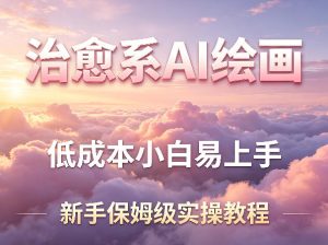 治愈系AI绘画提示词项目，低成本小白易上手，每天10分钟，新手保姆级实操教程-KJ分享
