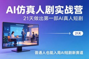 AI仿真人剧实战营,21天做出第一部AI真人短剧,普通人也能入局AI短剧新赛道(更新)-KJ分享