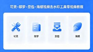 可灵–即梦–豆包–海螺视频去水印工具带视频教程-KJ分享