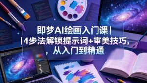 即梦AI绘画入门课｜4步法解锁提示词+审美技巧，从入门到精通-KJ分享